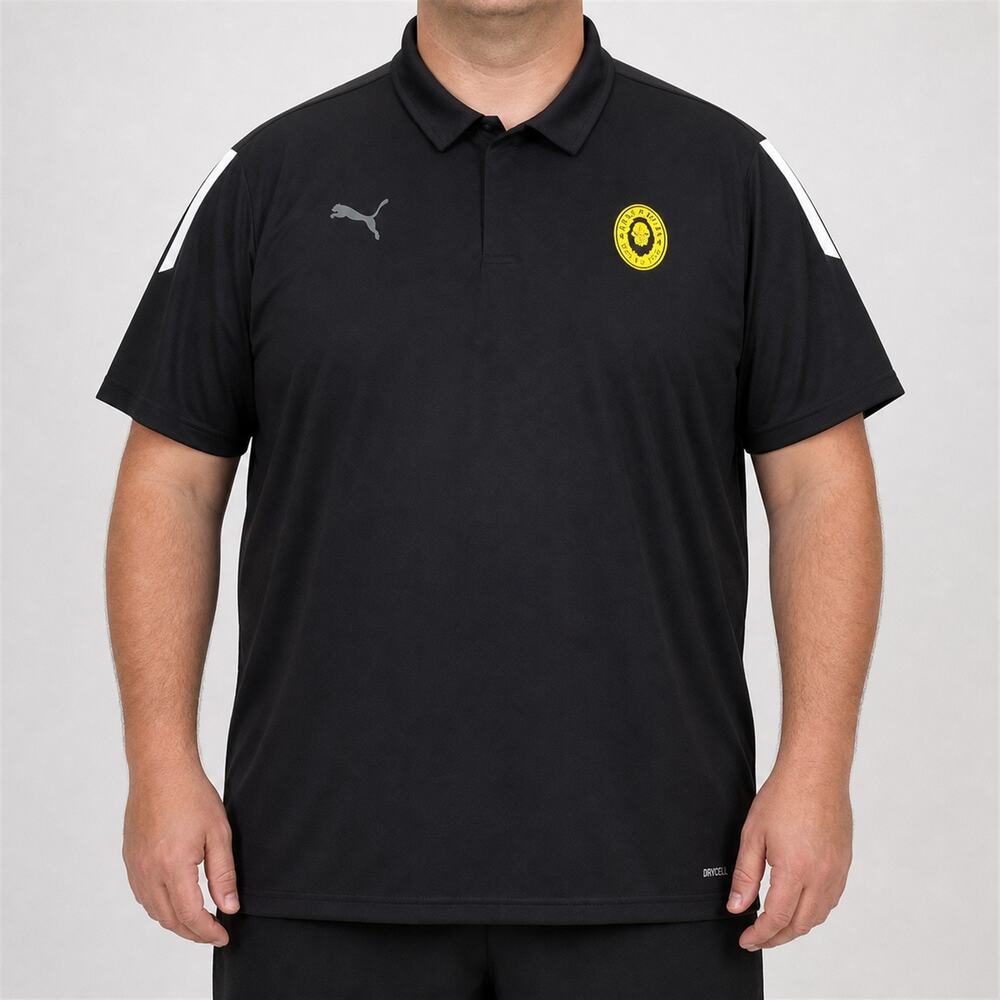 Puma Appalachian FC Polo Shirt Mens 2XL Black Short Sleeve Performance Collared